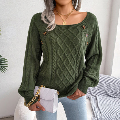 LunaLuxe™ | Isabell™ - Jumper with square neckline for knitting