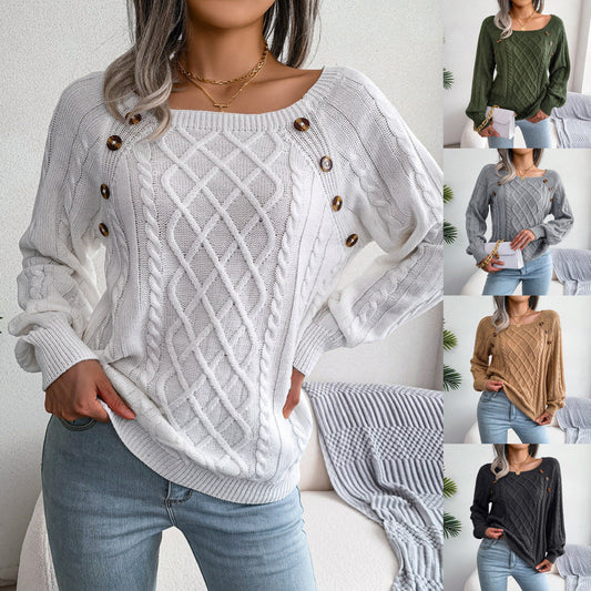 LunaLuxe™ | Isabell™ - Jumper with square neckline for knitting